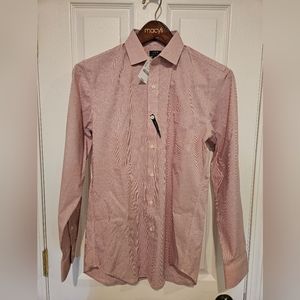 J. Crew Thompson Stretch Wrinkle Free Dress Shirt Small White Red Check NWT $69